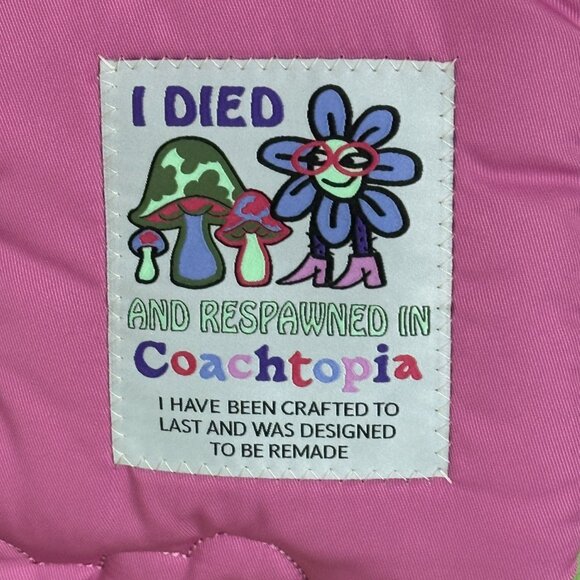 COACH CAOCHTOPIA LOOP TOTE WITH CLOUD QUILTING:NWT BRIGHT MAGENTA - Picture 4 of 12